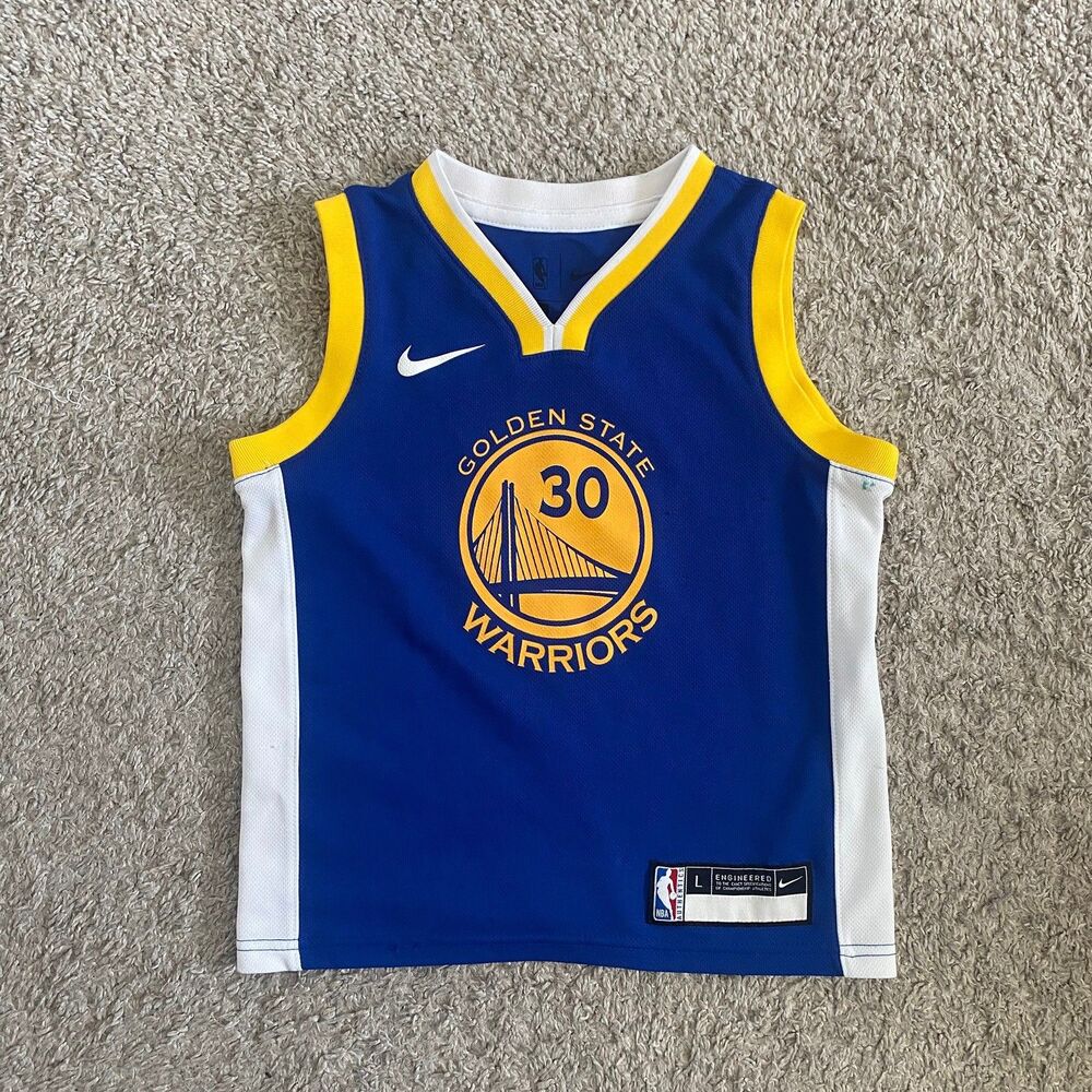 Nike Youth NBA Golden State Warriors Steph Curry #30 Swingman Jersey - Size L